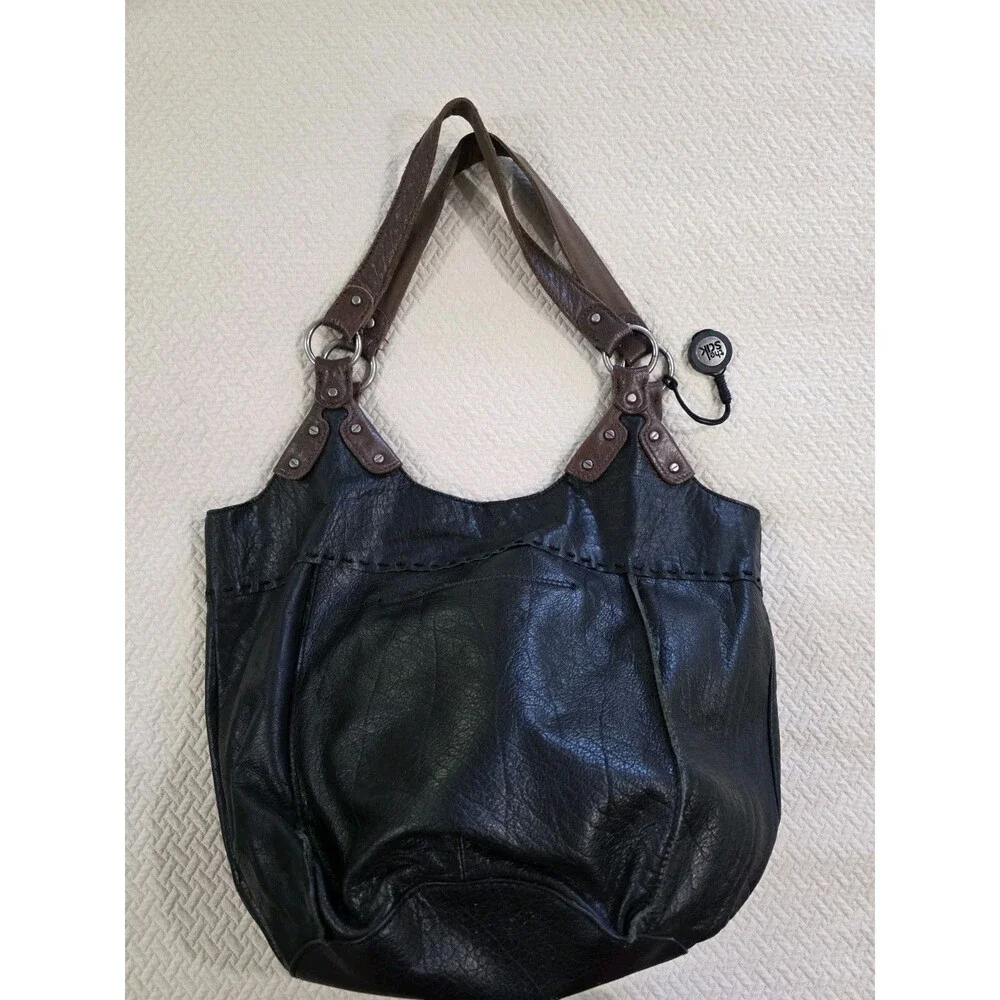 The Sak Indio Leather Hobo Bag Black Slouchy Boho Shoulder Purse